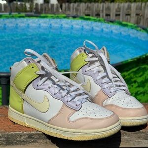 Nike dunks pastel high top